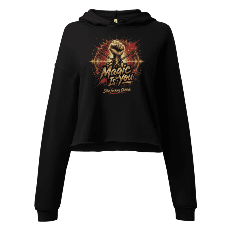 Stop Looking Outside — Women's Cropped Hoodie | Bella + Canvas 7502