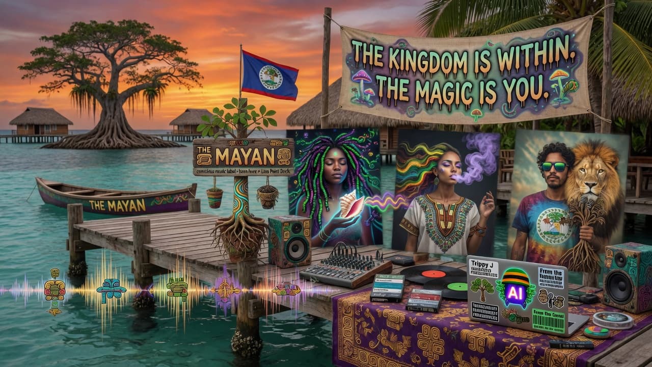 The Mayan Music dockside artwork featuring Lina Point and persona visuals